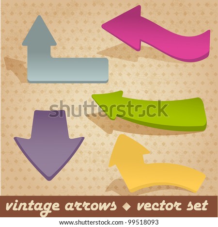Vintage arrows. Vector set for your design.