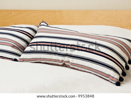 Picture of pillows on a bed