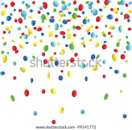 Colorful confetti. Horizontally seamless background