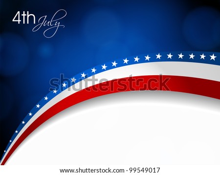 American Flag, Vector background for Independence Day and other events. Illustration in EPS 10.