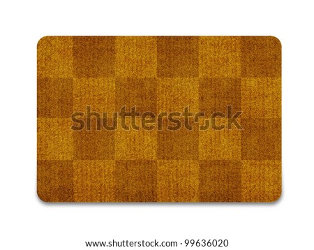 Brown welcome carpet, welcome doormat carpet isolated on white.