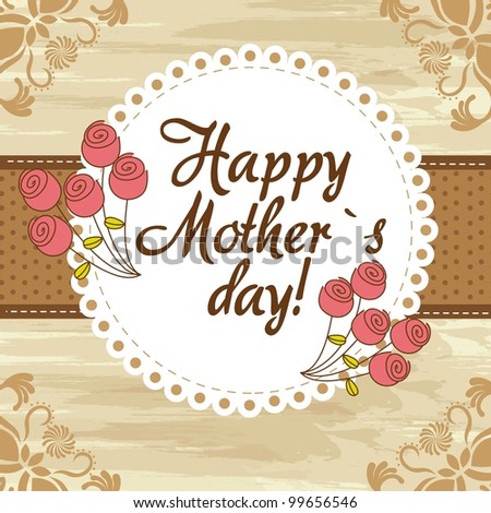 happy mother day cute background. vector illustration