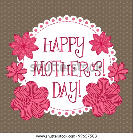 happy mothers day, cute background. vector illustration