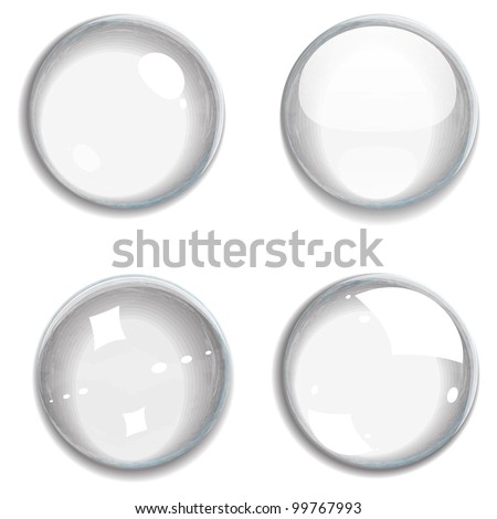 Set of transparent bubbles