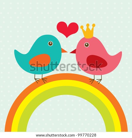 love bird rainbow