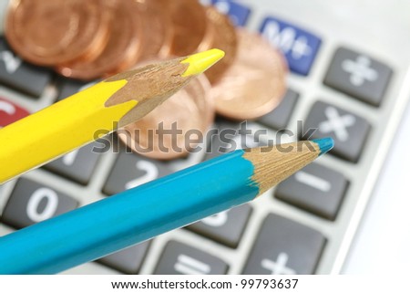 pencil and calculator