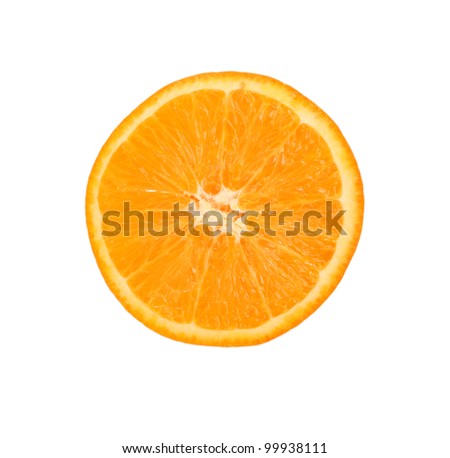 Juicy bright half of the orange orange Royalty-Free Stock Photo #99938111