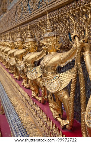 Elements of the decorations of the Grand Palace and Temple of Emerald Buddha in Bangkok, Thailand