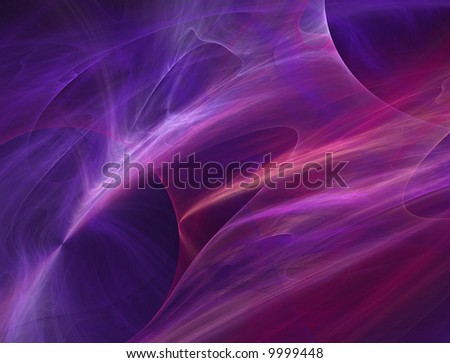 High resolution background fractal graphic of a space nebula, with vibrant purple colors and smooth flowing lines.