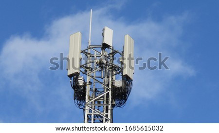 Image of 5G Massive MIMO mast for O2-UK in Cardiff, Wales