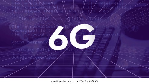 Image of 6g text with data processing over hands typing on keyboard. Global technology, social media and digital interface concept digitally generated image. - Powered by Shutterstock