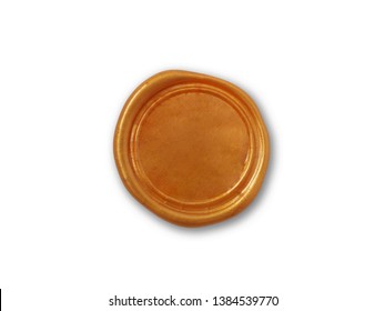 
Image from above of gold sealing wax