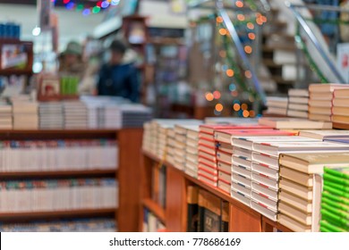 image of Abstract Blur people at book store in shopping mall for background usage