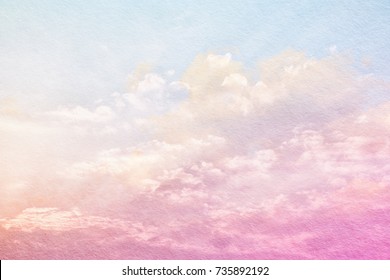 image of abstract patel clouds and sky with texture