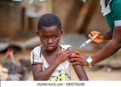 Image Of African Young Girl-home Service Health Care Concept