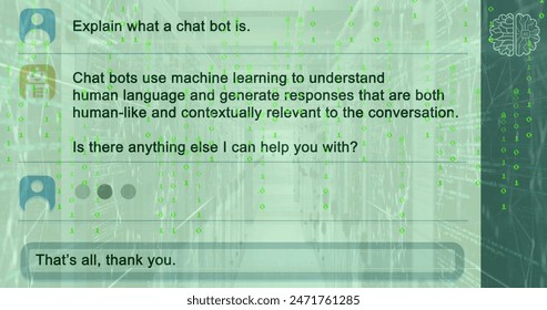 Image of ai icons and data processing over computer servers. Global artificial intelligence, computing and data processing concept digitally generated image.