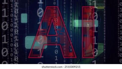 Image of ai text and data processing over computer servers. Global artificial intelligence, connections, computing and data processing concept digitally generated image. - Powered by Shutterstock - Get 15% off with code: PIKWIZARD15
