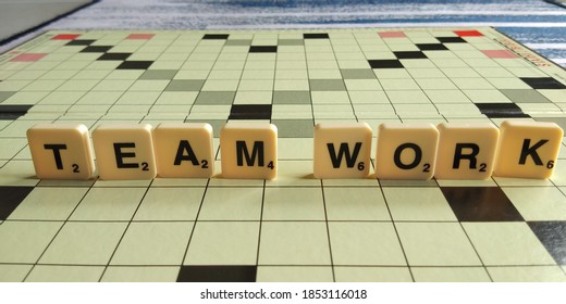 An Image Of An Alphabet Of The Scrabble Game Forming The Words 