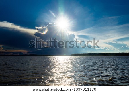 Similar – Image, Stock Photo beginning Sunrise Sunset
