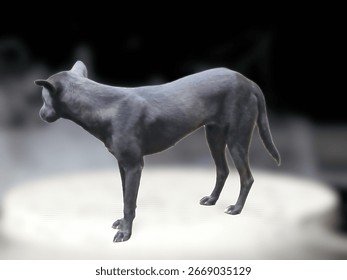 The image appears to be a 3D model of a Belgian Malinois Shepherd. This model is available for purchase and download in various 3D file formats, including .max, .3ds, .fbx, and .obj.