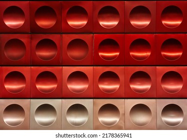 image background of circle and square shape in red. High quality photo