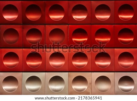 image background of circle and square shape in red. High quality photo