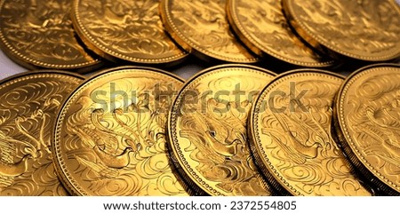 Image background of golden shining pure gold coins
