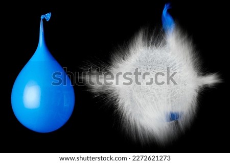 Image of a balloon with water exploding