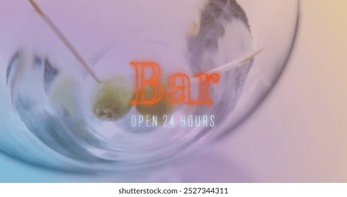 Image of bar text over cocktail. world cocktail day and celebration concept digitally generated image. - Powered by Shutterstock