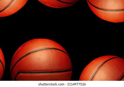 Image Of Basketball Dark Background 