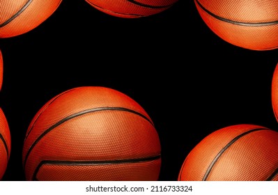 Image Of Basketball Dark Background 