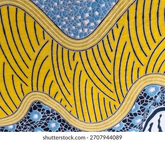 image of batik pattern, an abstract design printed on cotton fabric for clothes production, one of the most popular pattern in Indonesia