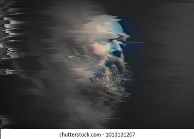 An Image Of A Bearded Bald Man Glitch