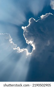 Image of beautiful clouds with rays of sun