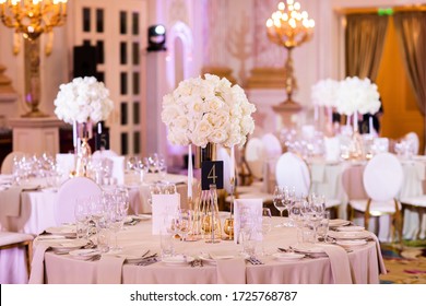 Image Of A Beautifully Decorated Wedding Venue. Indoor