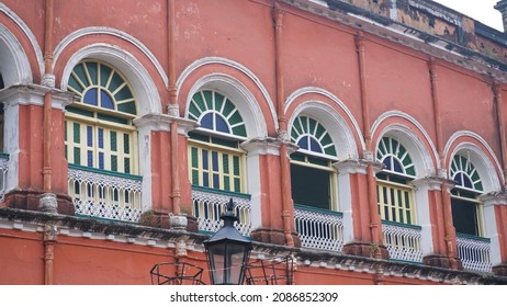 Image Of Big Semi Circle Window Of Rajbari Made At The Time Of British Rule.