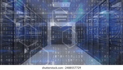 Image of binary coding data processing over computer servers in background. global internet security, data processing and digital interface concept digitally generated image. - Powered by Shutterstock - Get 15% off with code: PIKWIZARD15