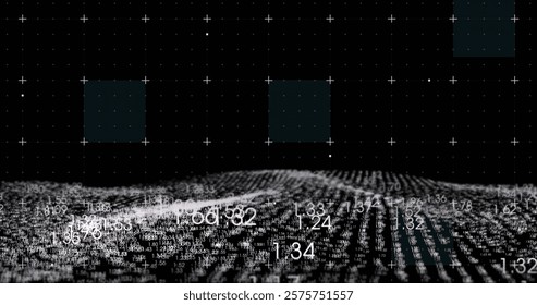 Image of binary coding with digital data processing. Global cyber security, connections, computing and data processing concept digitally generated image