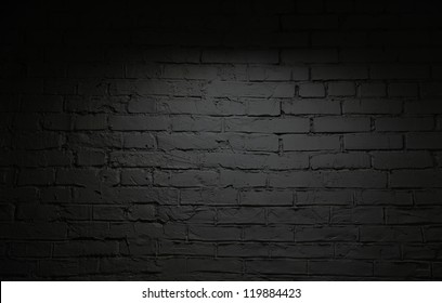 Image of black brick wall background