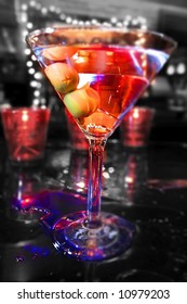 Image Black White Color Martini Olives Stock Photo 10979203 