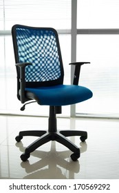 Image Of A Blue Office Chair