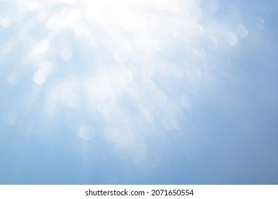 Image of blue sky, sun rays .