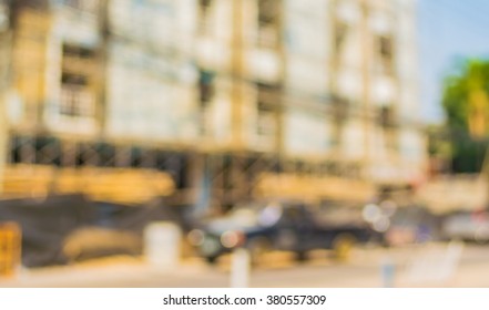 Image Blur Building Construction Site Background Stock Photo 380557309 