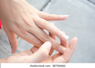 Image Of A Broken Nail Hand