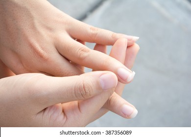 Image Of A Broken Nail Hand