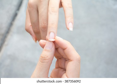 Image Of A Broken Nail Hand