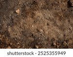 Image of Brown soil dirt surface close up. Texture for background usage