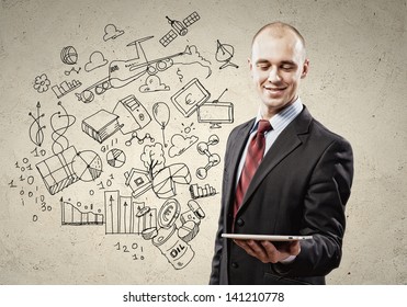 1,413 Business man holding ipad Stock Photos, Images & Photography ...