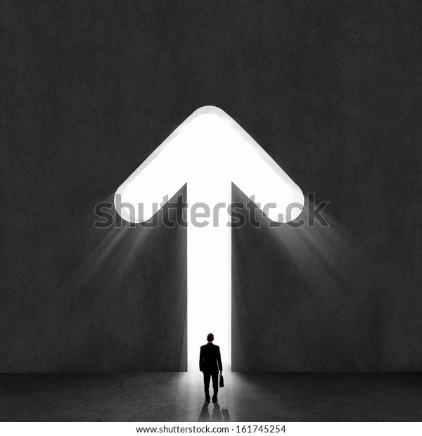 Image Businessman Silhouette Standing Back Stock Photo (Edit Now) 161745254