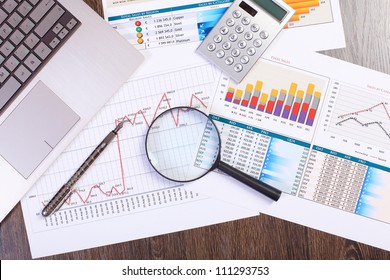 Image of a businessman workplace with papers